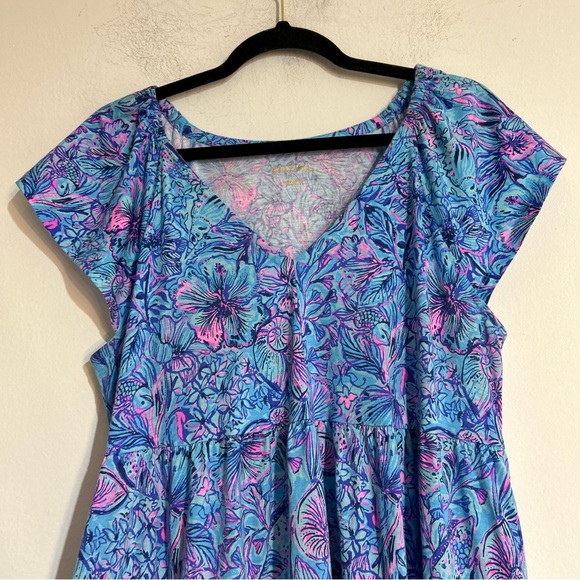 Lilly Pulitzer Blue and Pink Floral Mini Dress - Picture 6 of 10